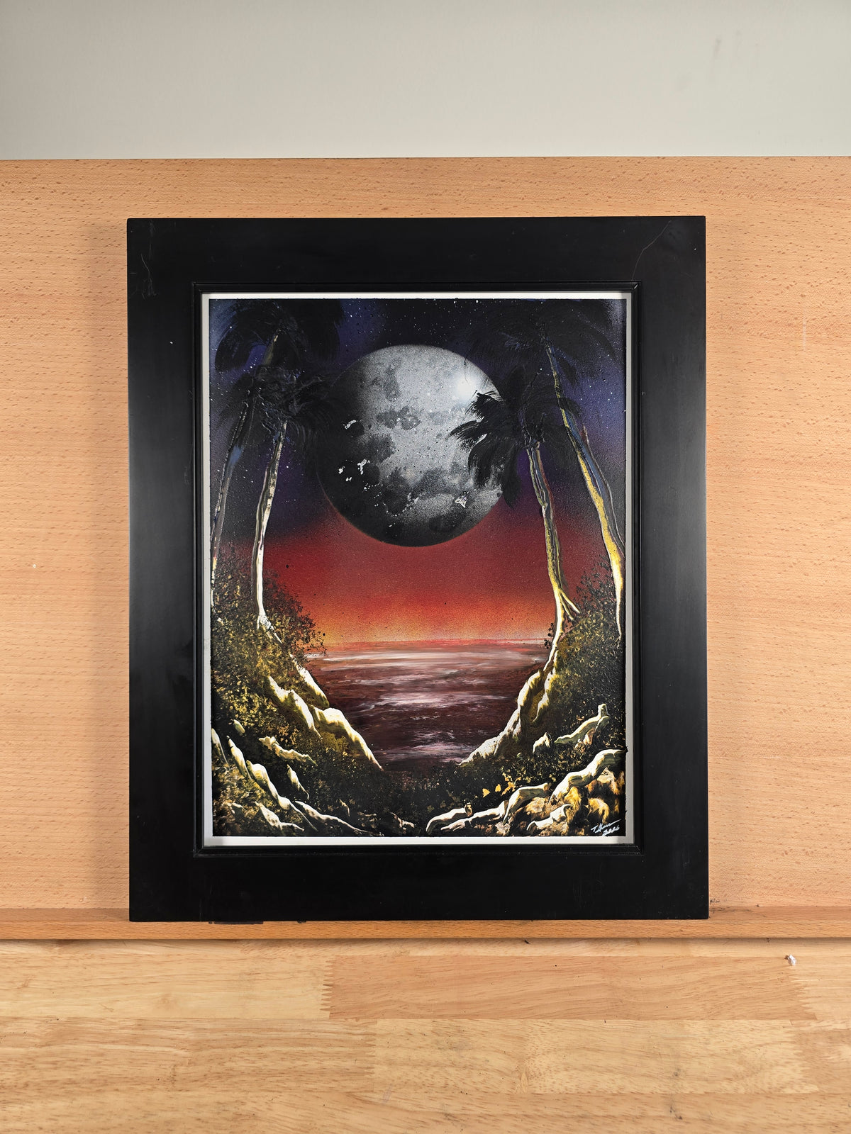 Setting moon